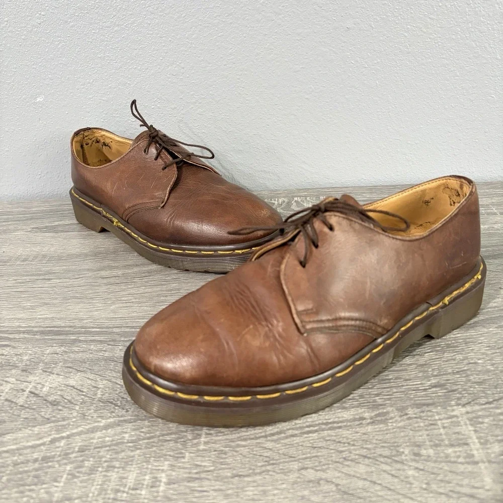 Vtg Dr Martens Oxford Shoes 1461 UK 6 / US Men's 7- US Women's 8 Made In England